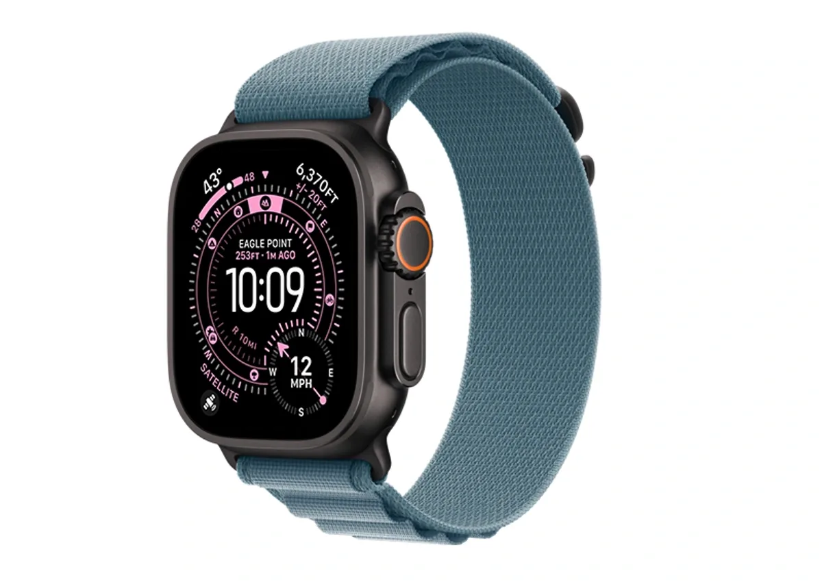 Apple Watch Ultra 3 with blue Trail Loop from the Apple Store