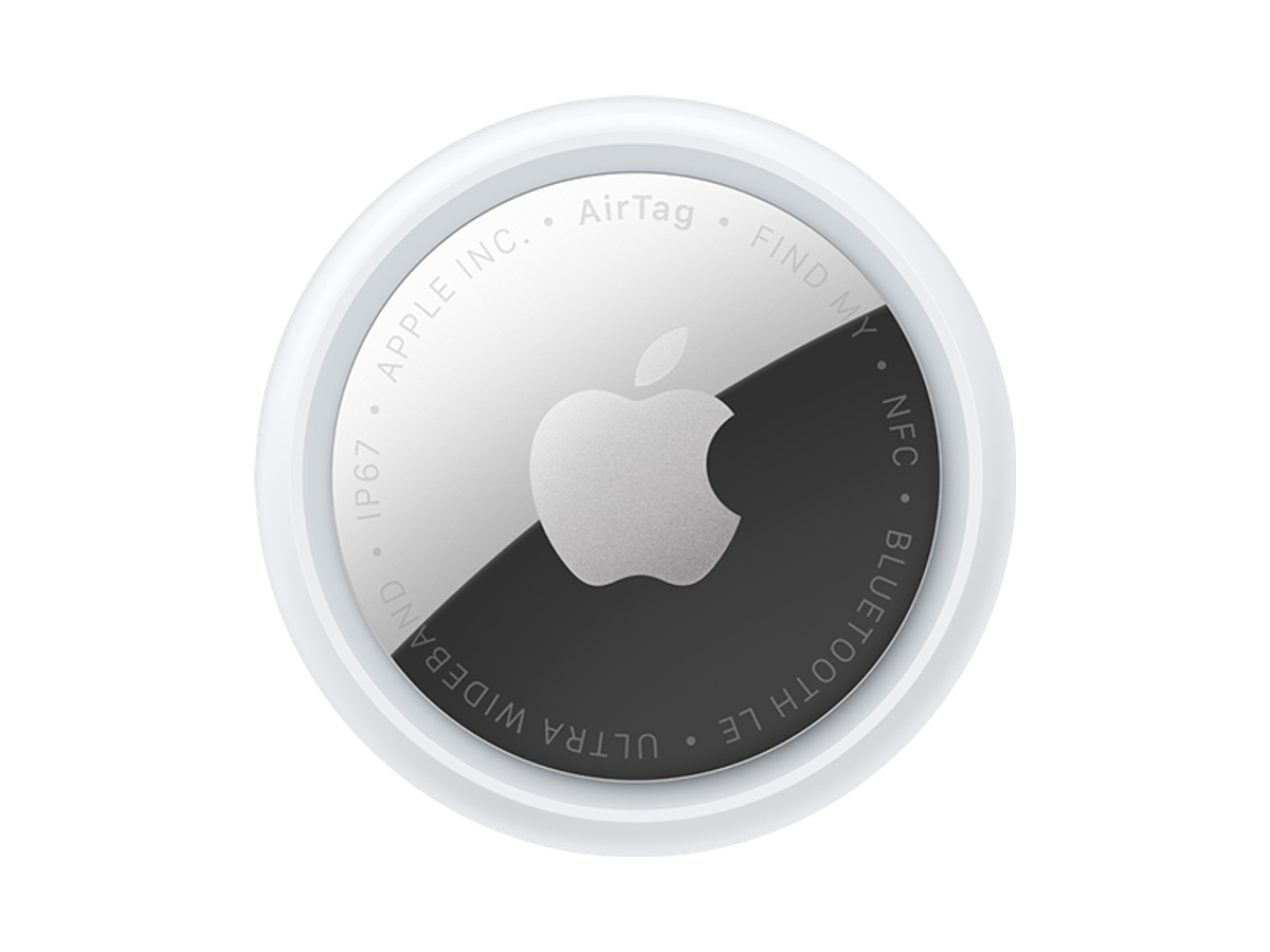 AirTag product render from the Apple Store